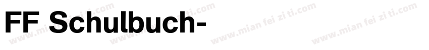 FF Schulbuch字体转换